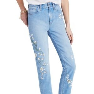 Madewell embroidered Jean